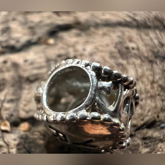 Authentic Chamilia Charm-Heart Bead You Rock Sterling Silver - Picture 4 of 5